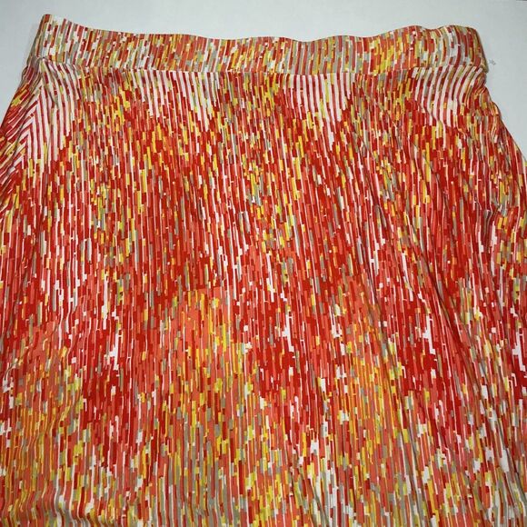 Lane Bryant 22/24 Maxi Skirt Plus Size Orange Yellow- Abstract Print - Picture 5 of 5